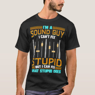 Sound Engineer Mixer Board Audio Guy Engineering T-shirt