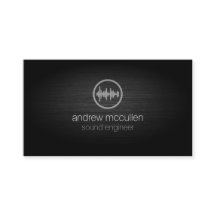 Sound Engineer Sound Wave Icon geborsteld metaal