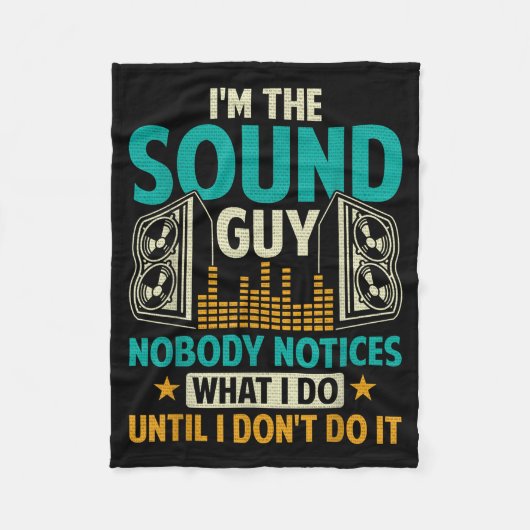 Sound Engineer Tech Husband Dad Funny Dj Disc Jock Fleece Deken (Voorkant)