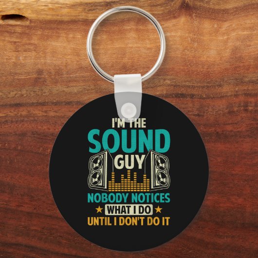 Sound Engineer Tech Husband Dad Funny Dj Disc Jock Sleutelhanger (Voorkant)