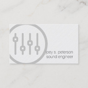 Sound Engineer Vet Volume Sliders Pictogram Muziek Visitekaartje
