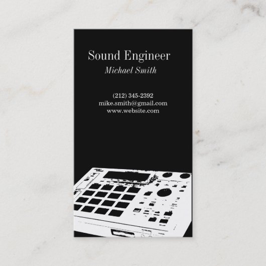 Sound Engineer Visitekaartje (Voorkant)