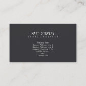 Sound Engineer Visitekaartje luidsprekers (Achterkant)