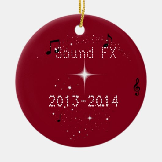 Sound FX-show-koor Keramisch Ornament (Voorkant)