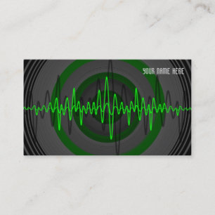 Sound Green Dark-bedrijfskaartsjabloon Visitekaartje