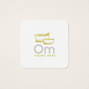 Sound Healing Tibetian Singing Bowls Vierkante Visitekaartjes