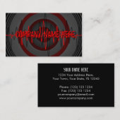 Sound Red Dark "Company Name"-visitekaartje Visitekaartje (Voorkant / Achterkant)