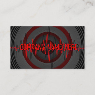 Sound Red Dark "Company Name"-visitekaartje Visitekaartje