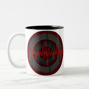 Sound Red Dark Round-mok Tweekleurige Koffiemok