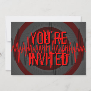 Sound Red Dark 'You're Invited' uitnodiging
