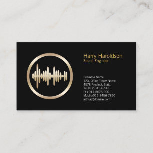 Sound Wave Icon Sound Engineer Visitekaartje