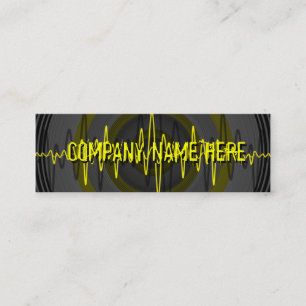 Sound Yellow Dark-sjabloon voor visitekaartje skin