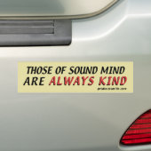 SoundMind-Sind Bumpersticker (Op auto)