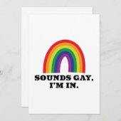 Sounds Gay I'm In Bedankkaart (Voorkant / Achterkant)