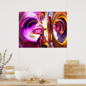 Soundwave Abstract Poster (Keuken)