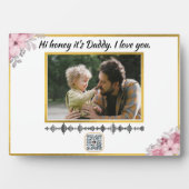 SoundWave Art QR-code - aangepaste spraakopname Fotoplaat (voorkant)