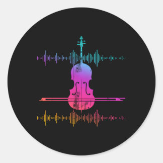Soundwaves Cello Ronde Sticker