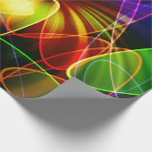 Soundwaves Neon Fractal Cadeaupapier (Hoek)