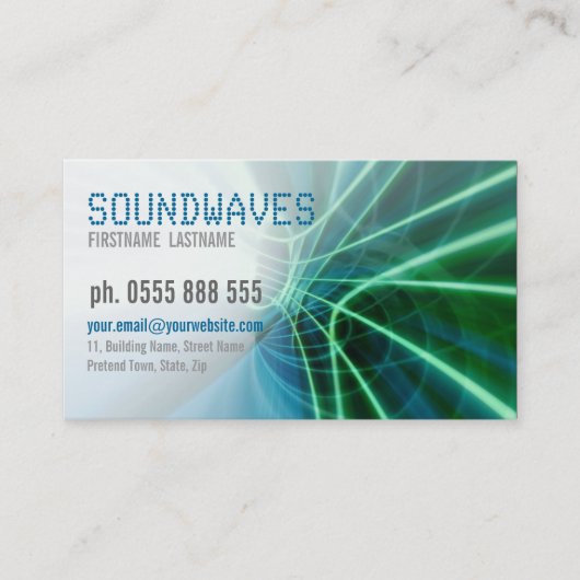 SOUNDWAVES Scifi Carte de visite (Devant)
