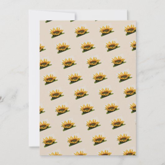 SOUNFLOWERS BORDER Simple Weddenschap Kaart (Achterkant)