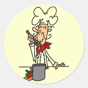 Soup Chef T-shirts en cadeautjes Ronde Sticker