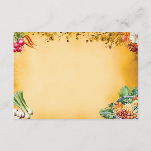 Soup Du Jour Blank Recept Kaart (Voorkant)