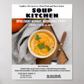 Soup Kitchen Donation & Volunteer Flyer Poster (Voorkant)