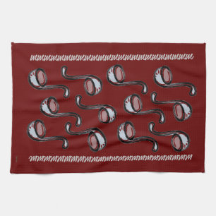 Soup Ladels Towel (cranberry) Theedoek