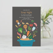 Soup Night Dinner Invitations (Debout devant)