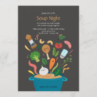 Soup Night Dinner Invitations