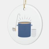 Soup Pot Keramisch Ornament (Links)