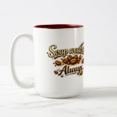 Soup Weer Altijd — Coffee Bean Script Mok (Links)