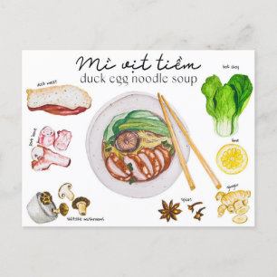 Soupe aux nouilles de canard - Carte postale