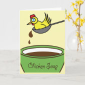 Soupe de poulet - Carte de bien-être (Fleur jaune)