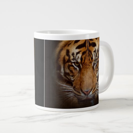 Soupe de Tigre Sauvage Visage Jumbo ou Mug de Café (Devant droit)