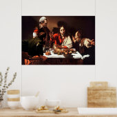Souper à Emmaus Analyse Caravaggio Poster (Cuisine)