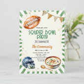 SOUPer Bowl Party Invitation (Debout devant)