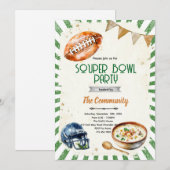SOUPer Bowl Party Invitation (Devant / Derrière)
