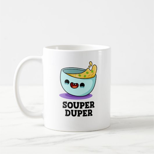 Souper Duper Funny Soup Pun Koffiemok (Links)