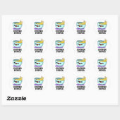 Souper Duper Funny Soup Pun Ronde Sticker (Vel)