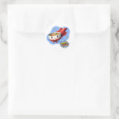 Souper Hero, Super Hero Soup Pun | Ronde Sticker (Tas)