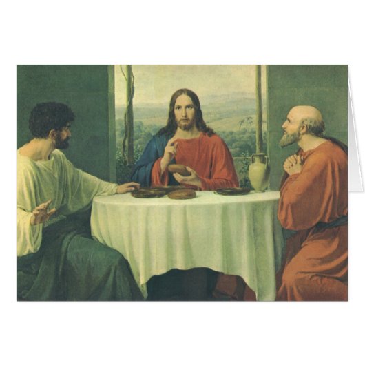 Souper vintage à Emmaüs avec Jésus-Christ (Devant horizontal)