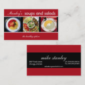 Soupes et salades - cartes de visite alimentaires (Devant / Derrière)