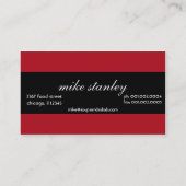 Soupes et salades - cartes de visite alimentaires (Dos)