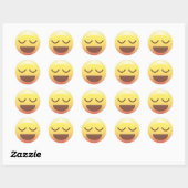Soupir de soulagement Happy Calm Emoji Sticker Vis (Feuille)