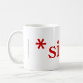 Soupir : mugs (texte rouge) (Gauche)