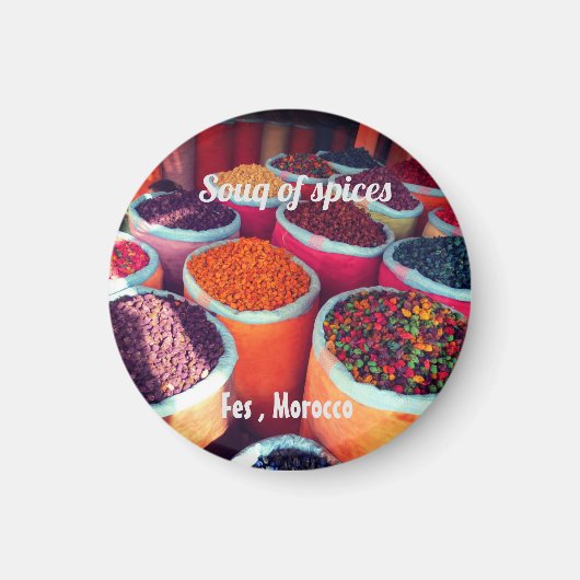 Souq van kruiden Fes Marokko cadeau Magneet (Voorkant)