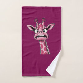 Sour Face Pink Giraffe Handdoek