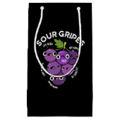 Sour Gripes Funny Fruit Grape Pun Dark BG Klein Cadeauzakje (Voorkant)