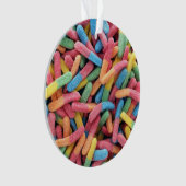 Sour Gummy Worms Ornament (voorkant)